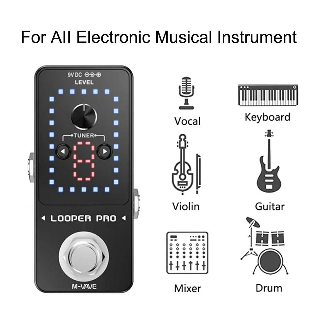 Looper Pro W/ 40min Capacity & 9 Parallel FX Chains | Live Performance Loop Station | Guitar/Bass/Synth Ready