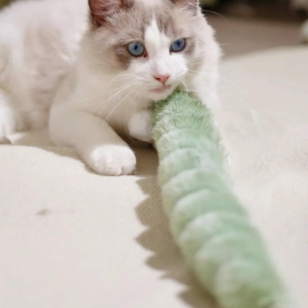 Bissfestes interaktives Kuscheltier Raupe Katzen-Teaser-Stab Selbstunterhaltung