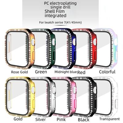 Galwanizowane diamentowe etui ochronne Apple iWatch 7 ze zintegrowaną folią