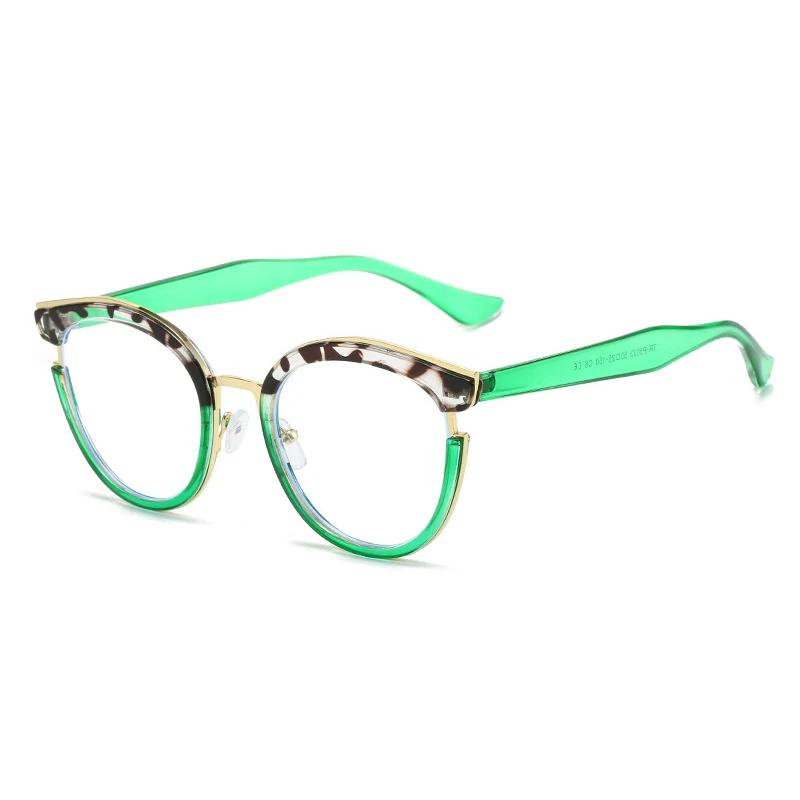 SHAUNA Retro Runde Frauen Frühling Scharnier Gläser Rahmen Mode Klar Anti Blau Licht Brillen Männer Cat Eye Optische Leopard Rahmen