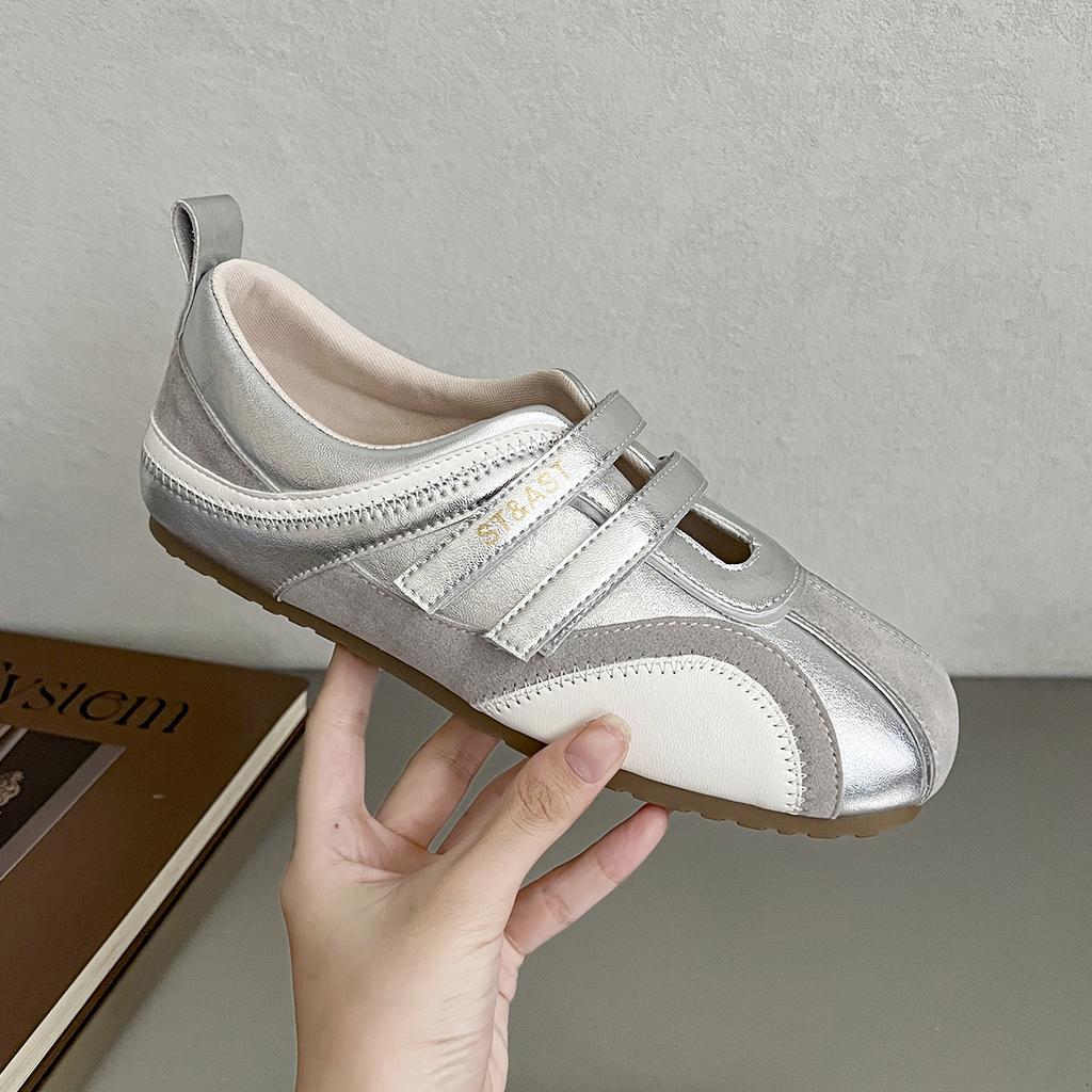 Mary Jane racing shoes 2025 autumn new thin-soled German training shoes Velcro light wear comfortable soft-soled single shoes