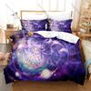 Puella Magi Madoka Magica Duvet Cover + 2 Pillowcases, Magical Girl Anime Print Bedding Set Soft Fabric for Fans Decor & Gifts