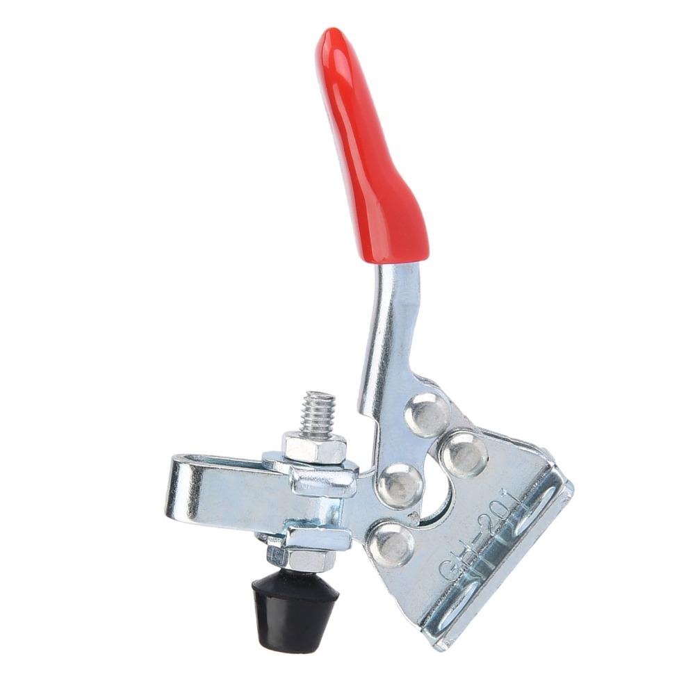 5 Pcs Silver Toggle Clamp Antislip Handle Vertical Type Clamp Quick Horizontal Clamp Hand Tool Use