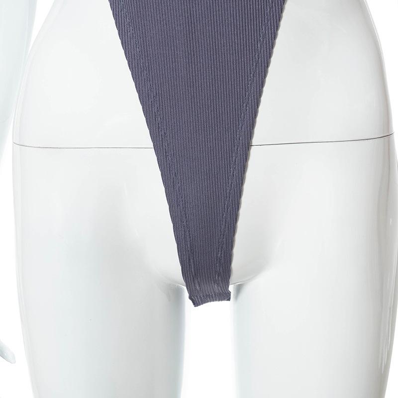 Y2K Spring/Summer Women's Contrasting Printed Letter Round Neck Sexy Slim Fit Jumpsuit