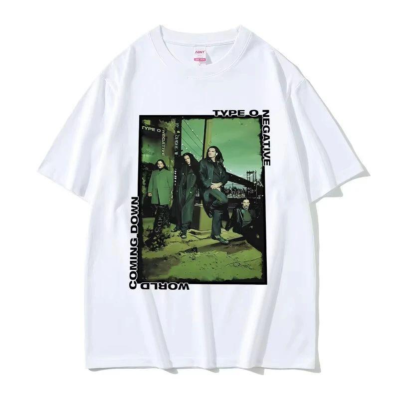 Vintage Metalové Gotické Tričko Harajuku Trička Rocková Kapela Type O Negative Všechno Umírá Svět Se Hroutí Trička Unisex