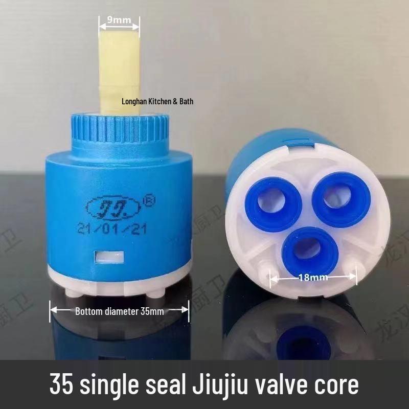 Ceramic Hot/Cold Faucet Cartridge Kit for Kitchen, Basin, and Shower Repair