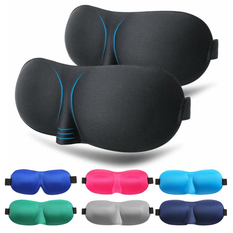 3D Contoured Sleep Eye Mask Soft Adjustable Breathable Zero-Pressure Light-Blocking Sleep Patch for Travel Office Yoga Insomnia