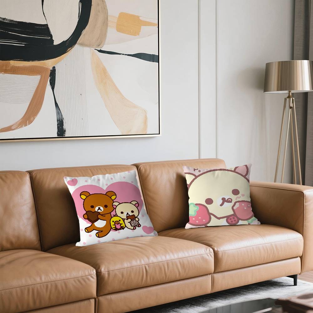 Rilakkuma Cushion Cover Inches Farmhouse Decor Home Throw Pillow Covers For Couch Decorations