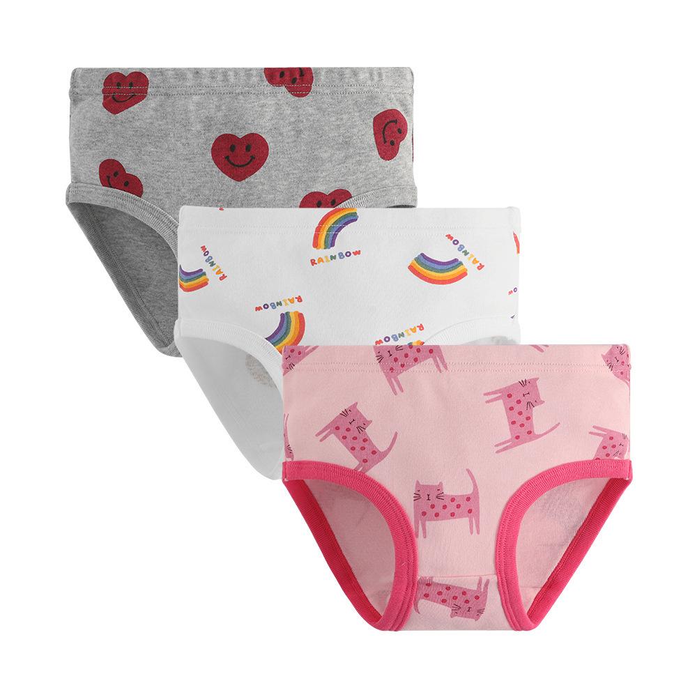 Zertifizierte Baumwoll-Dreieckunterwäsche für Mädchen - Atmungsaktive Baby-Shorts im europäischen und amerikanischen Stil