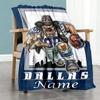 Dallas Mascot Football Customize Your Name Blanket Throw Customizable Blanket Comfortable for Home Decor Bed Sofa Nap for All Occasions