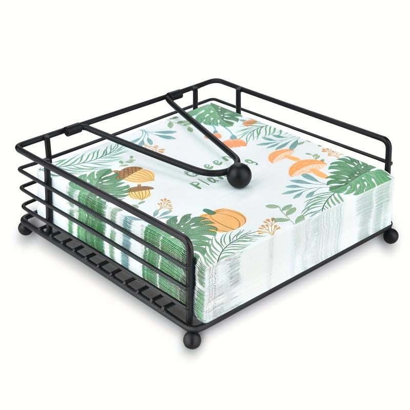 Napkin Holder Flat Napkin Dispenser Square Iron Paper Holder For Kitchen Dining Room Restaurant Decoration