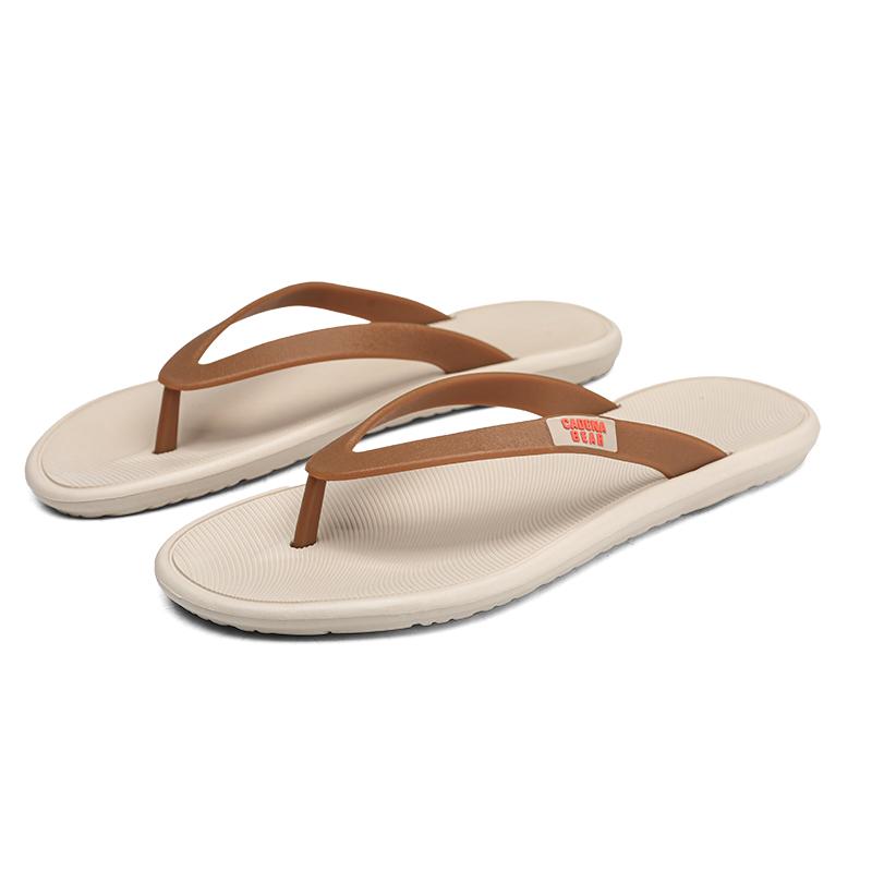 Trendy Black Flip Flops for Men In Wear Simple N-slip Soft Sole Clip Foot-slip Fashiable and Versatile Beach Sand2026