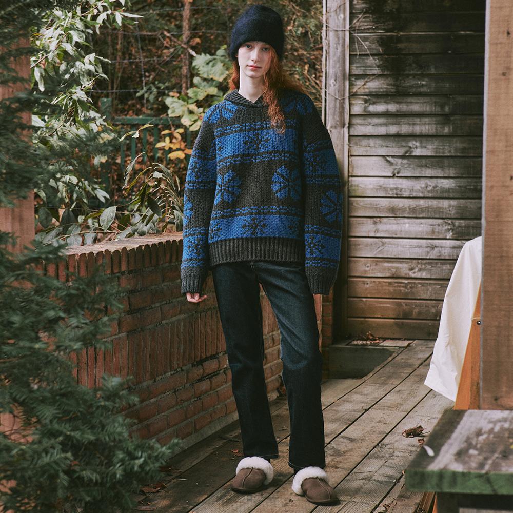 Odier Fine Wool Collared Cowitchan Pullover - Charcoal Charcoal/Free