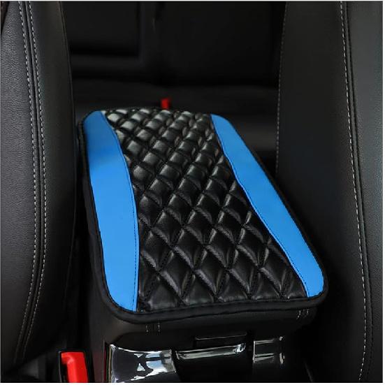 Ziciner Car Center Console Armrest Pad, 12.6X 7.2 Inch PU Leather Waterproof Auto Armrest Seat Box Cover Protector, Universal Car Interior