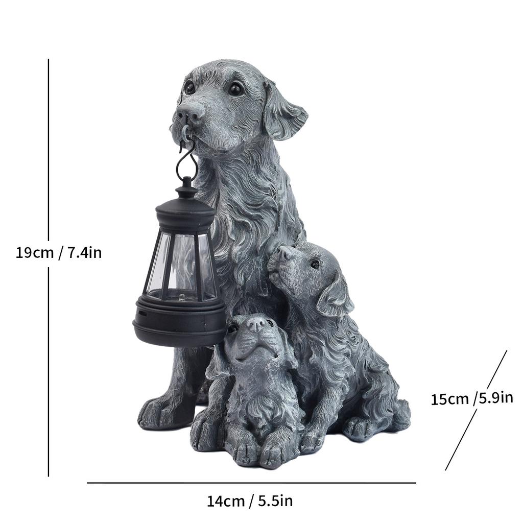 JYL TS/060,Creative Resin Simulation Golden Retriever Statue Solar Light for Garden Corridor Home Decor Lamp