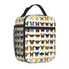 Bestselling Butterflies Of North America Graphic Outdoor Lunch Bag Diet Meal Packing Canvas Lunch Bag
