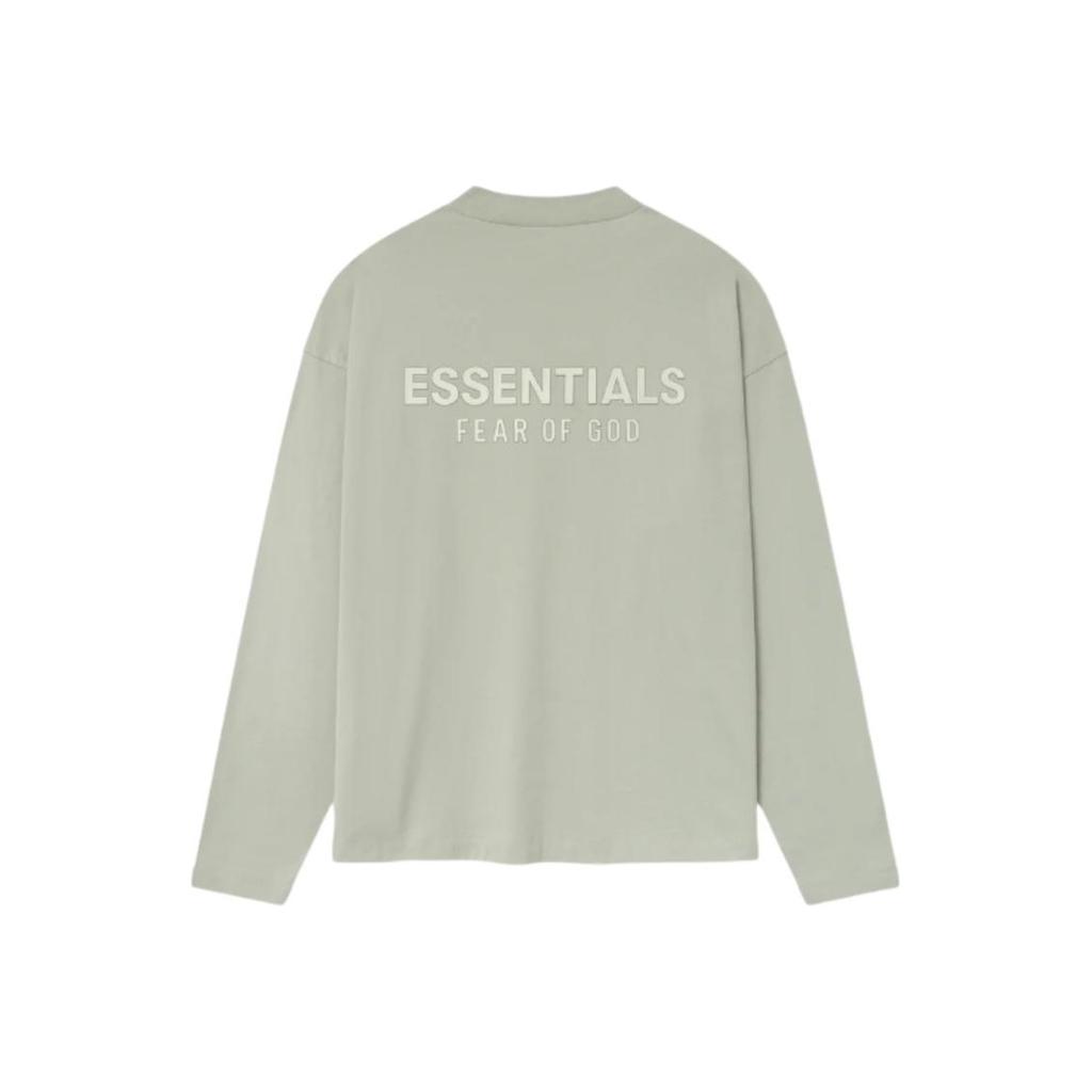 Fear of God Essentials Classic Long Sleeve Tee Abbey Stone Men Tops Tan 125SP254206F