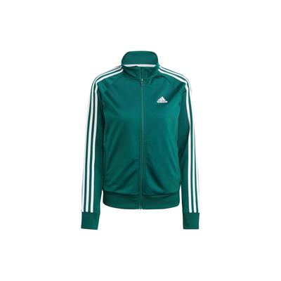 Kurtka dresowa Primegreen Essentials Color Block Retro Sports ze stójką Casualowa kurtka Damska kurtka Leśnozielona IM2821