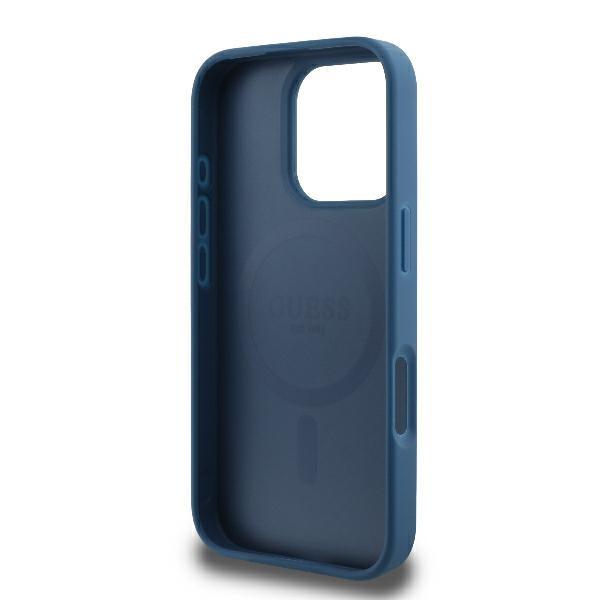 Guess Guhmp16Lg4Gfrb Iphone 16 Pro6.3 Niebieski/Blue Hardcase 4G Ring Classic Logo Magsafe