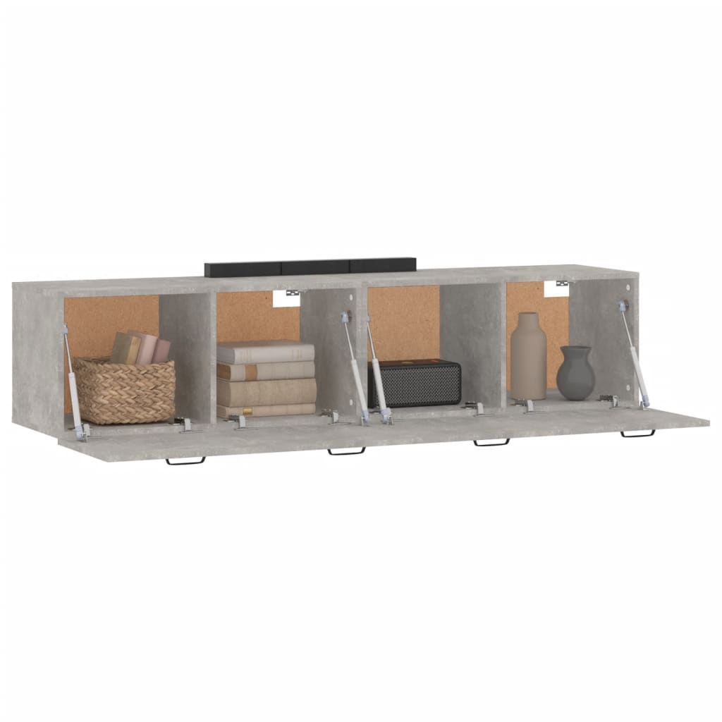 Wall Cabinets 2 Pcs Concrete Grey 60x36.5x35 cm Engineered Wood