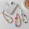 Trendy INS Cute Phone Wrist Strap Beaded Lanyard for Phone Camera Keys Bag Anti Loss Chain Bracelet Fashion Accessory