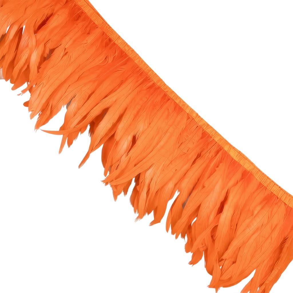 1 Meter Natural Large Feather Trim for Down Jackets, Shawls and Party Decorations