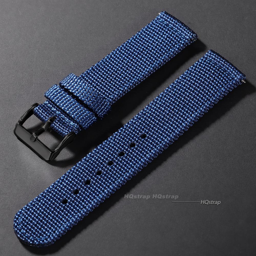 Curea de ceas din nailon țesut de 18mm 20mm 22mm 24mm Bandă sportivă pentru Seiko pentru Huawei Bandă din material textil pânză Brățară universală cu eliberare rapidă