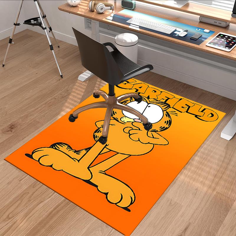 Garfield'S Orange Adventure Carpet For Playroom Bedroom Living Room Sofa Home Decorkids Game Area Rug Nonslip Floor Mat