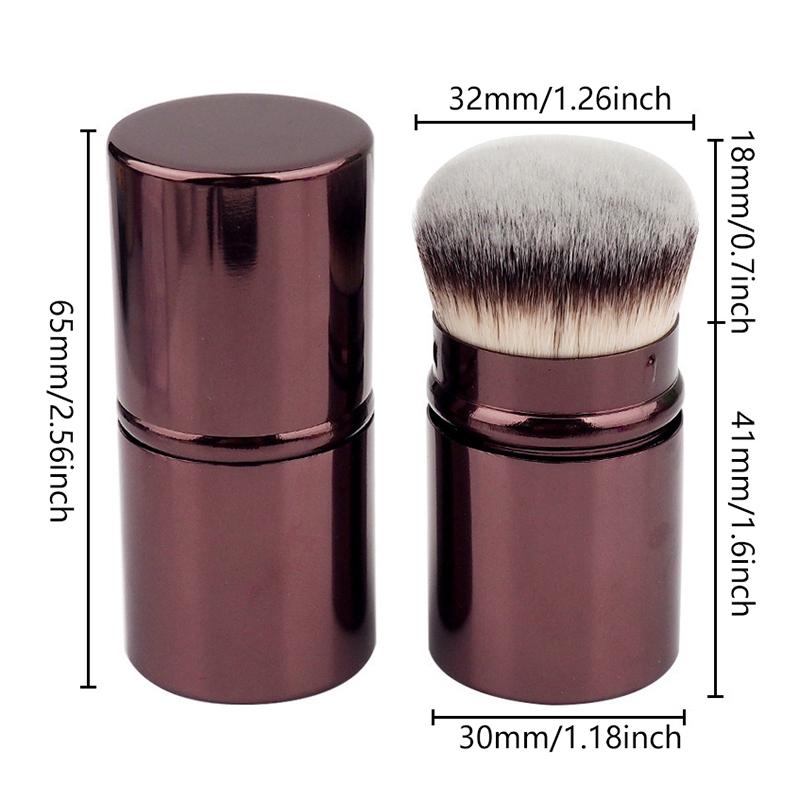 1Pcs Retractable Kabuki Brush Retractable Foundation Brush Foundation Powder Contour Makeup Brushes Portable Make Up Brushes
