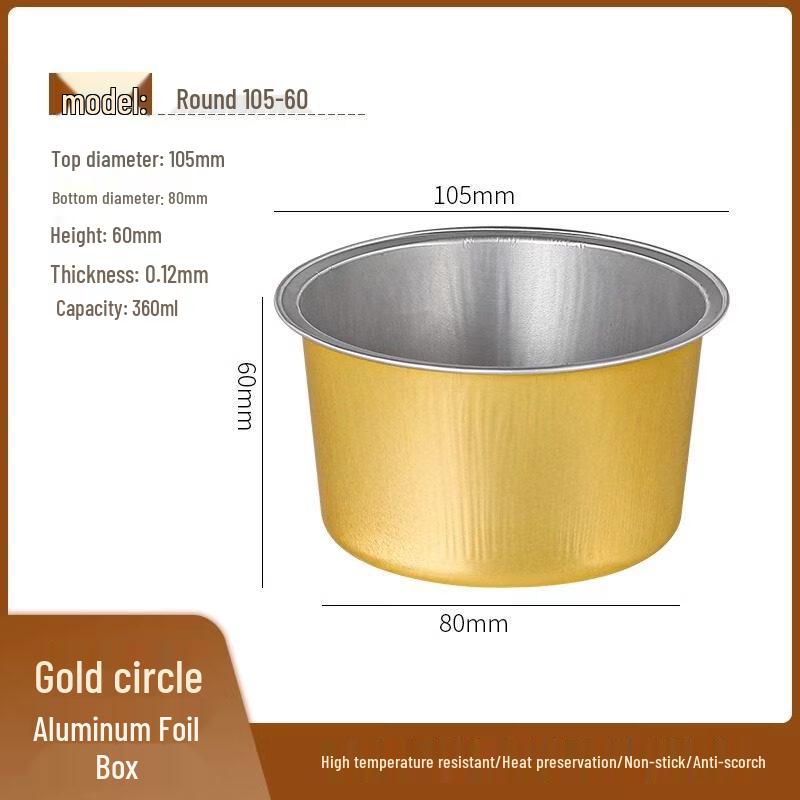 Yuzhuxun Round Aluminum Foil Baking Pans for Mini Cake Rolls
