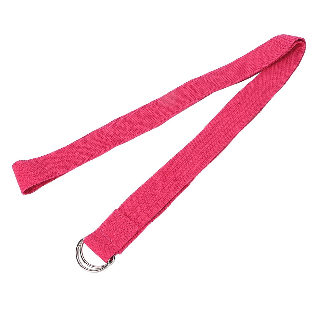 Fitness Stretching Strap NonElastic Stretch   Strap Cotton Fitness Bands with DRing Buckle(Purple )