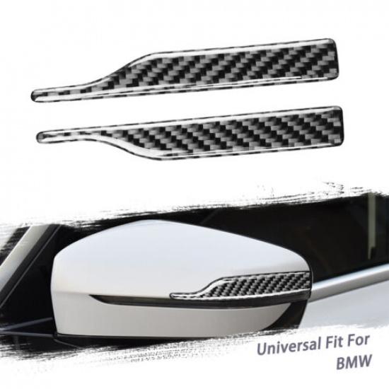 Carbon Fiber Car Rearview B Type Side Mirror Protector Trim Universal For BMW