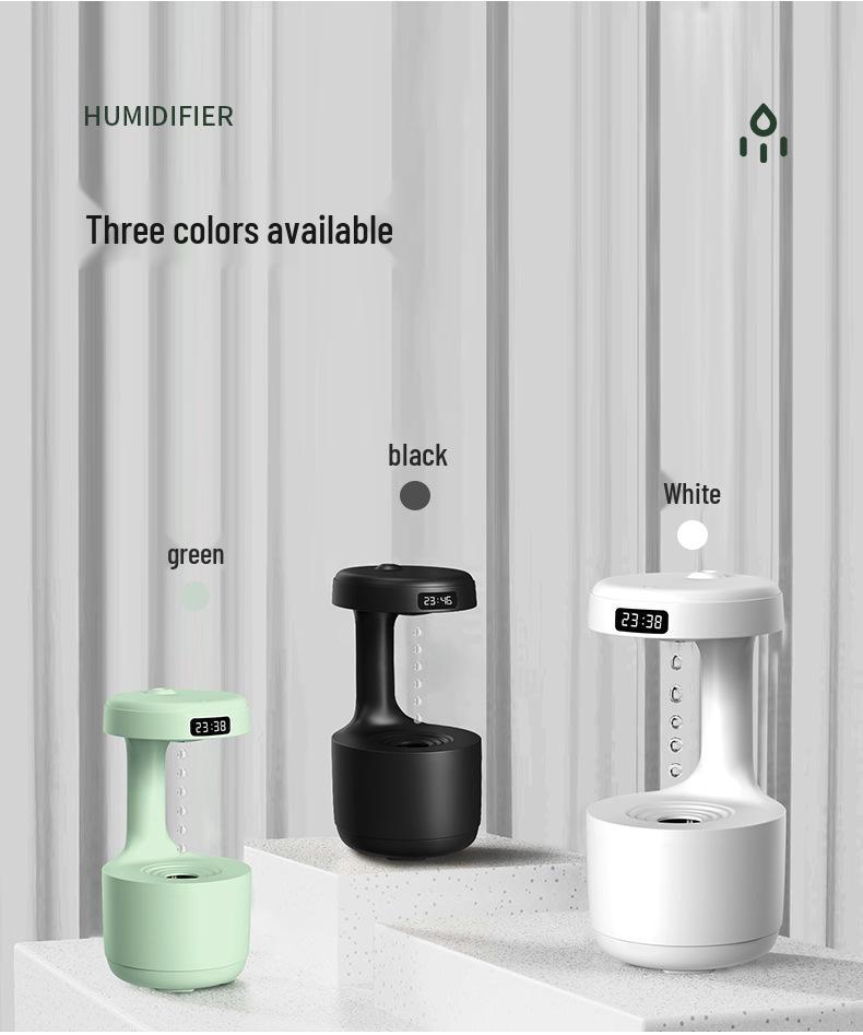 Intelligent Silent Anti-Gravity Humidifier with Water Droplet Backflow and Nanoscale Mist