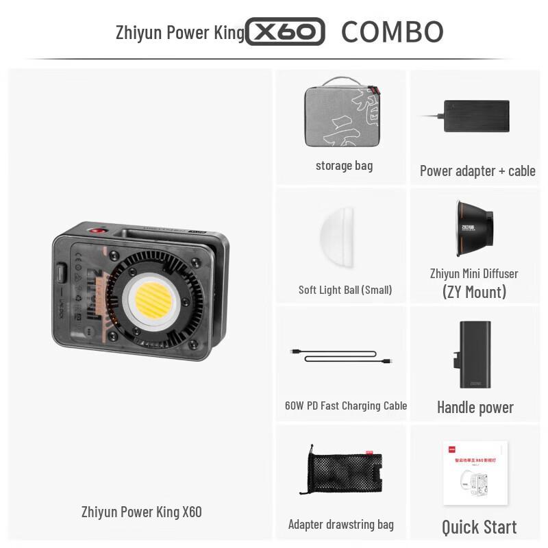 

ZHIYUN X60 60W Portable LED Video Light