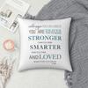 Braver Stronger Smarter Square Pillowcase Polyester Linen Velvet Pattern Zip Decor Throw Pillow Case Home Cushion Cover 45X45