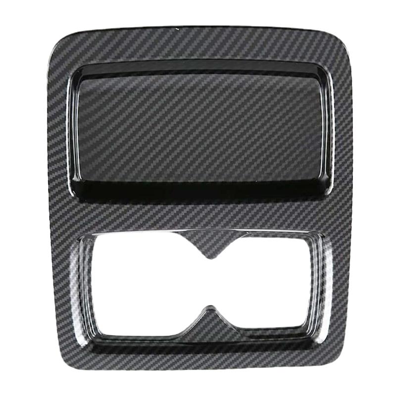 Car Rear Water Cup Holder Protection Cover Trim For Honda Accord  ABS Carbon Fiber Rear Drain Cup Cover Accessories