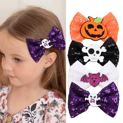 Κλιπ Μαλλιών Halloween για Κορίτσια 5 ιντσών Κλιπ Φιόγκοι Κολοκύθας Κορίτσια Φεστιβάλ Κλιπ Τεράτων Παιδιά Παιδικά Αξεσουάρ Μαλλιών