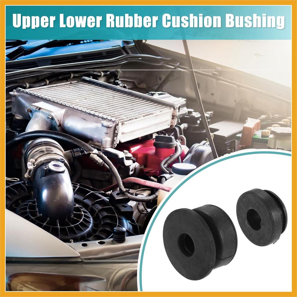 4pcs Upper Lower Rubber Cushion Bushing Radiator Mount Insulator for Honda Accord 1990-2020 for Honda Civic 1992-2020 for Honda Odyssey 1995-2021