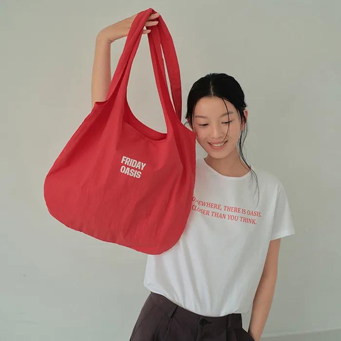Weekdays Color Nylon Shoulder Bag_RED(WB6AC05)