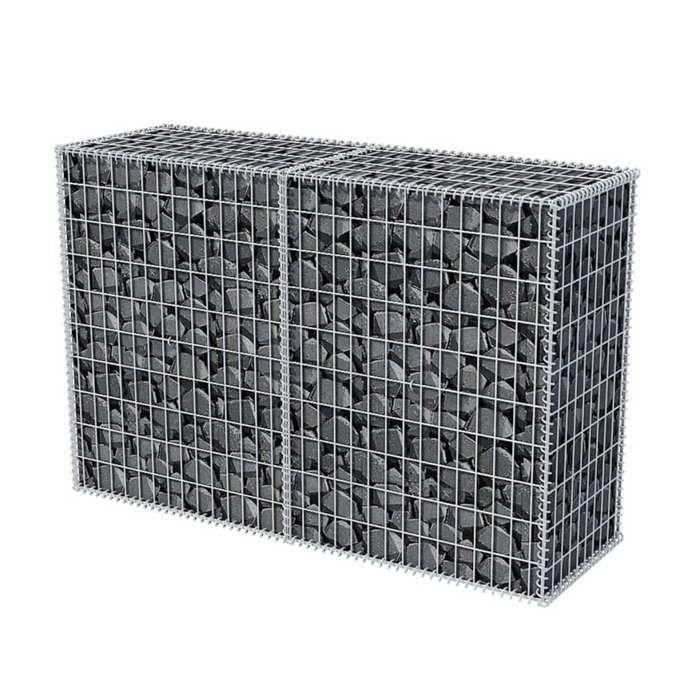 VidaXL Gabion Basket Steel 150x50x100 Cm Garden Wall Fence Border 142551