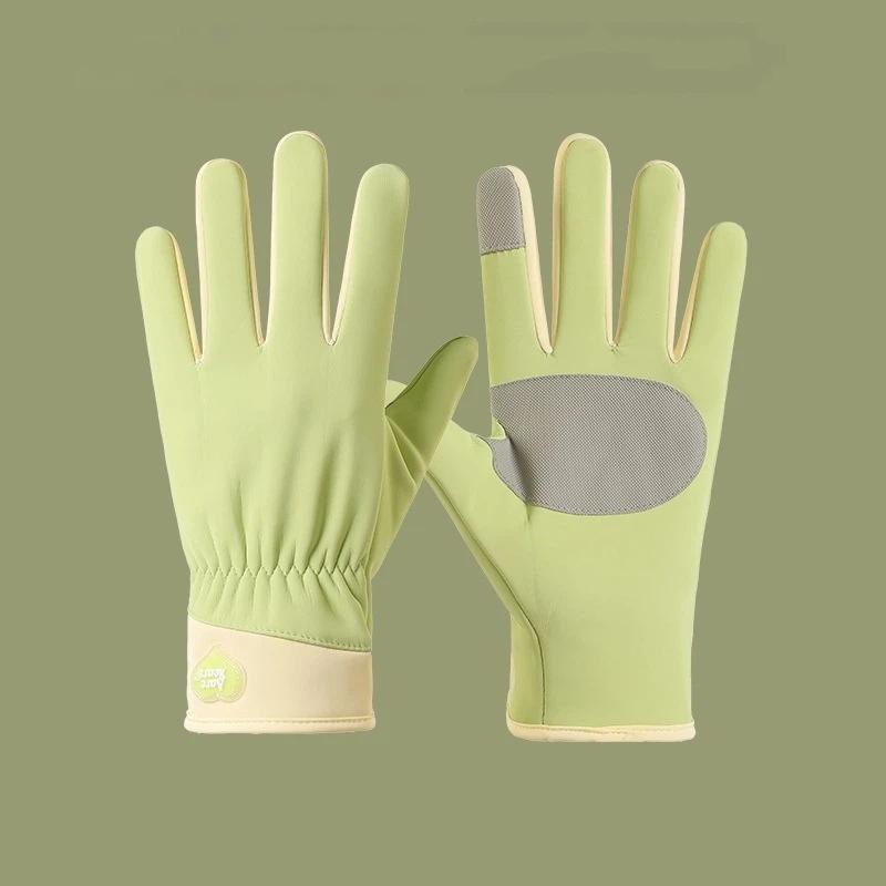 

Thiened Winter Warm Touchscreen Gloves Outdoor Anti-Slip Waterproof Driving Cycling Gloves Cute Korean Sle Student Gloves A3