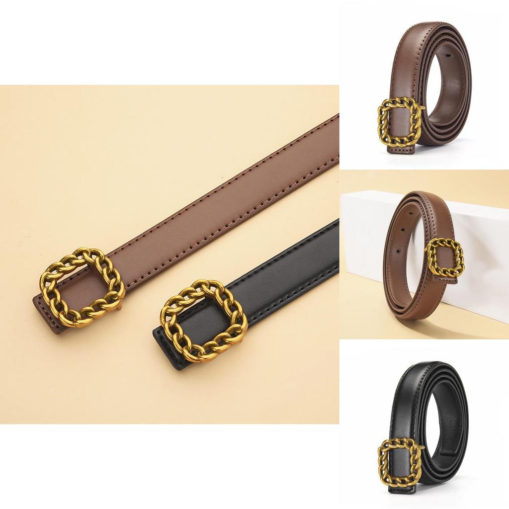 Stylish Womens Pu Leather Belt With Alloy Buckle For Casual And Office Wear
