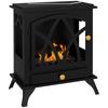 Schwarzer Stand-Bioethanol-Kamin 45x28x54cm