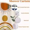 1Pc Bohemian Sun Print Shower Curtain Waterproof Cloth Bathroom Thickened Anti-Mildew Partition Curtain Bathroom Curtain Wa