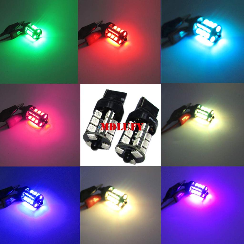 MDLUFY T20 Car Single Normal Sphere LED Clearance Lamp Position Built-In LED Colorful Bulb