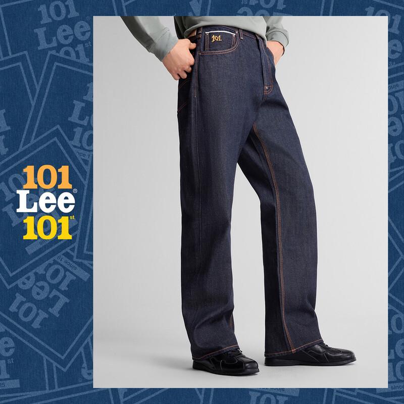 Lee Men's 101 Classic Straight-Leg Rinsed Wash Jeans