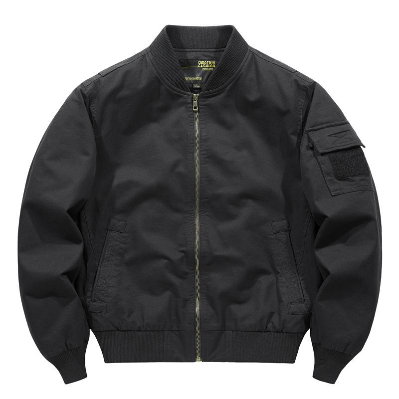 

2024 Men s Loose Fit Cotton Pilot Jacket - Spring/Autumn Baseball Style XL чорний