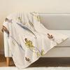 Floral Flannel Blanket - Soft Cozy Warm Breathable Machine Washable Throw for Home Sofa, Office Nap, Halloween & Christmas