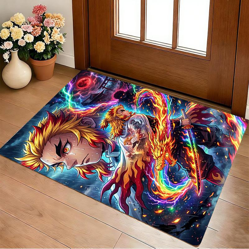 Flame Warrior Living Room Nonslip Area Rug Soft Carpet For Bedroom Game Playroom Sofa Office Home Decor Doormat Christmas Gift C922215