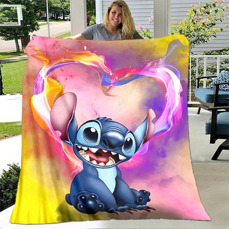 1pc Stitch Printing Blanket - Soft, All-Season Throw for Office Blanket, Personalized Gift with Adorable Cartoon Design